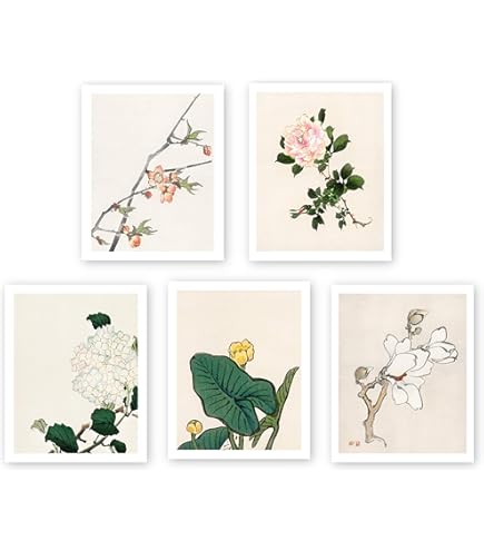 BOTANICAL ART 【import品】 Amazon.com: Japanese Botanical Prints | Oriental Floral Wall Art